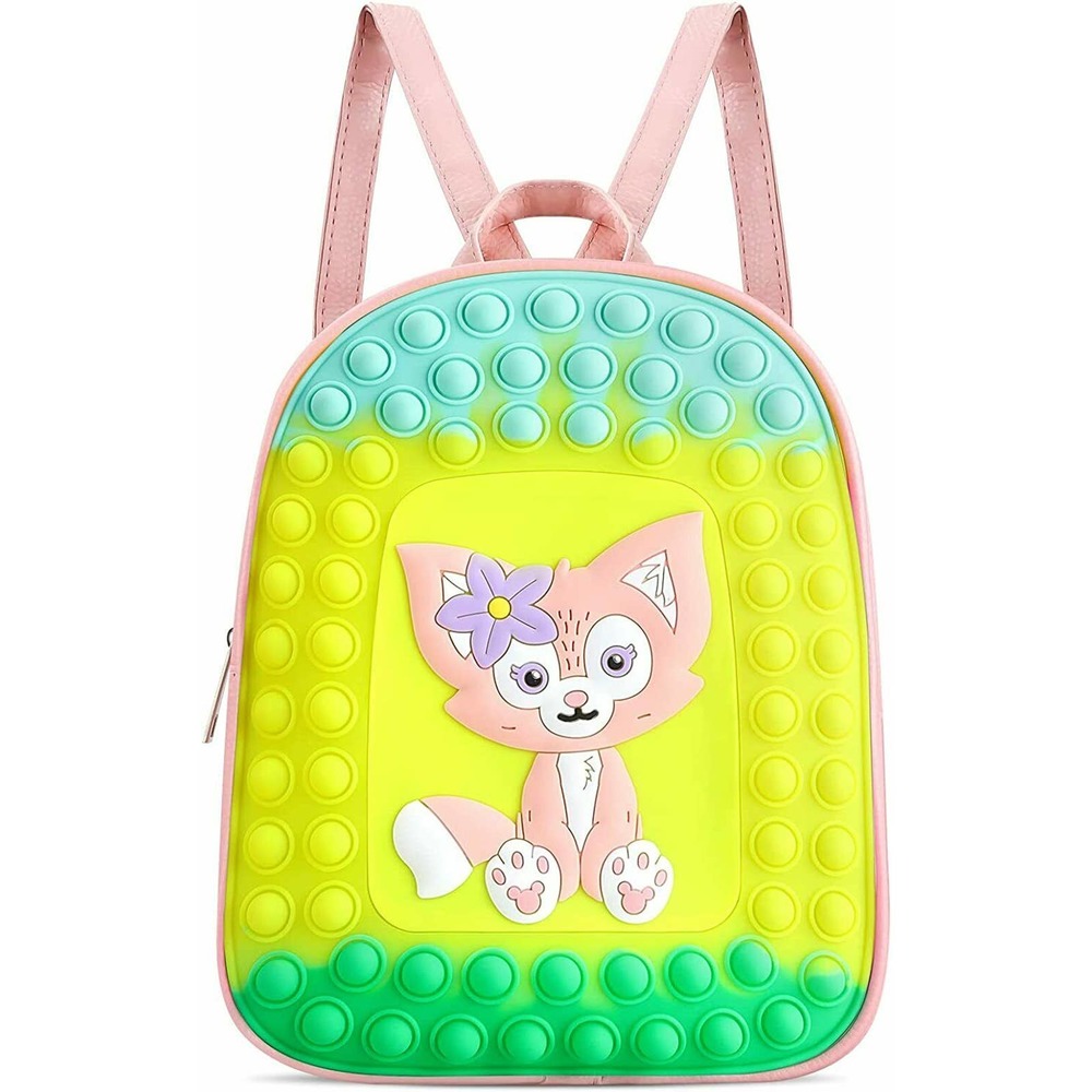 Pop Backpack Purse for Girls, Fidget Backpack Pop School Bag Pop On It Toys Cute